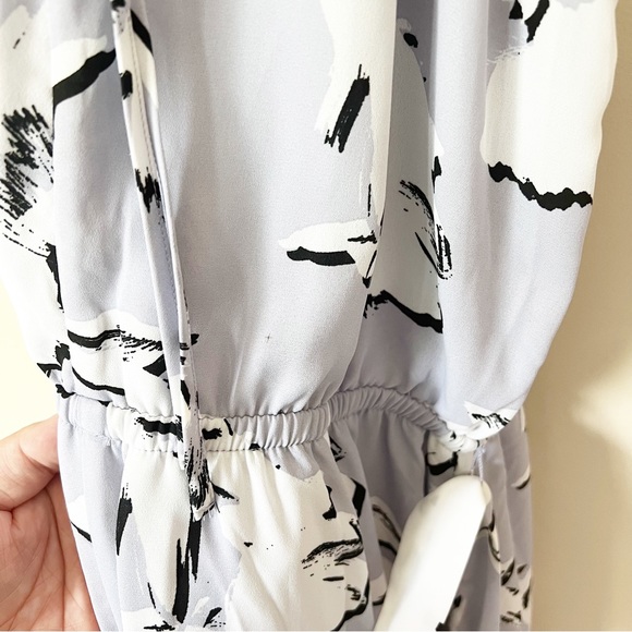 Lane Bryant Lilac Floral Bloom Chiffon Handkerchief Hem Midi Dress 14 Purple NWT - Picture 13 of 16